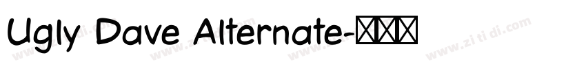 Ugly Dave Alternate字体转换